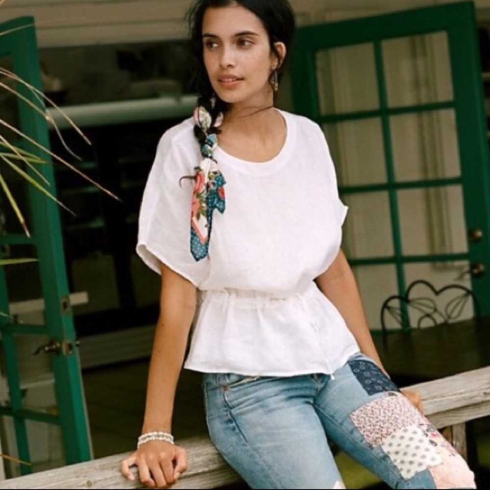 Anthropologie Linen Blouse